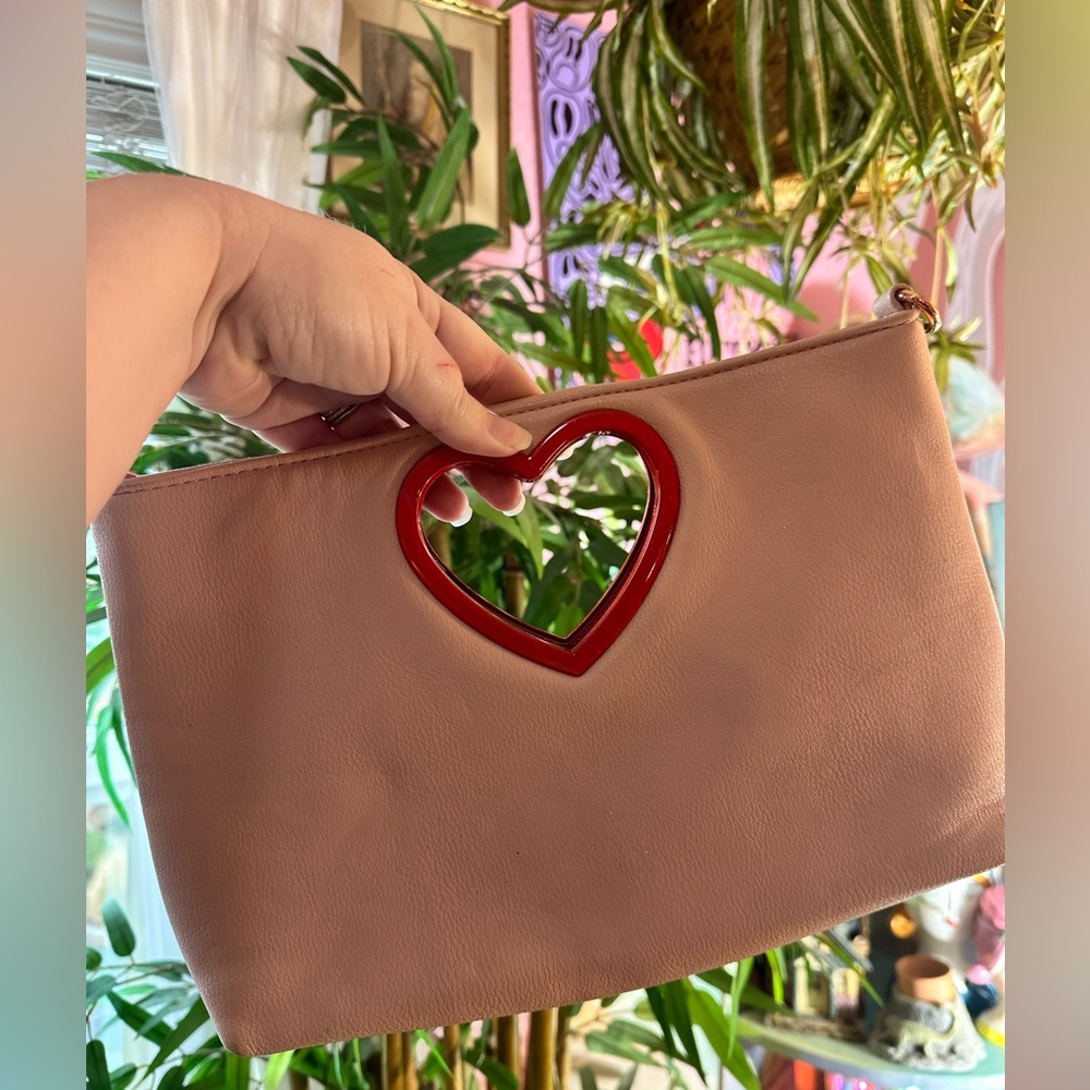 Pink Heart Cutout Clutch — Ships Out in 1 Day!!